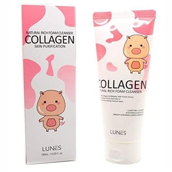 Lunes Collagen Natural Rich Foam Cleanser - Picture 1 of 2
